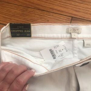 J. Crew white cropped denim jeans